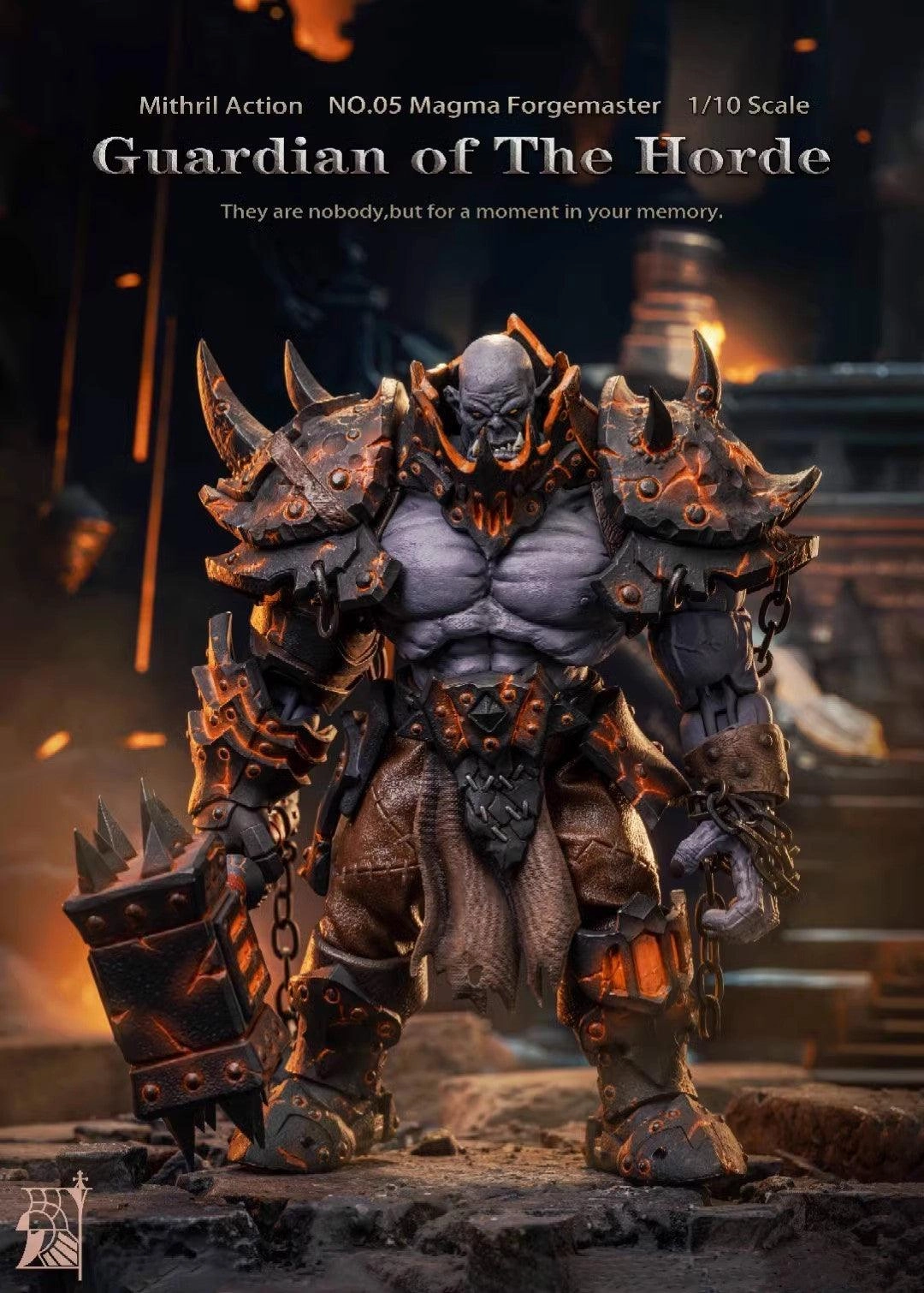 1:10 Magma Forgemaster Guardian of the Horde Action Figure Advanced Beginner Four Day Week