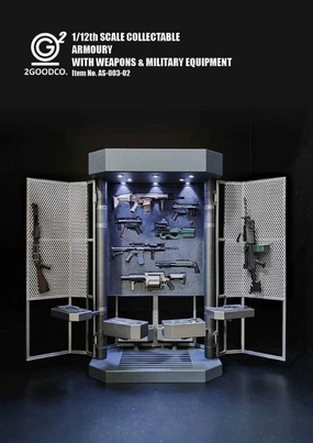 Max Level Ordinary Business 1:12 Armoury with Military Weapons Display Box