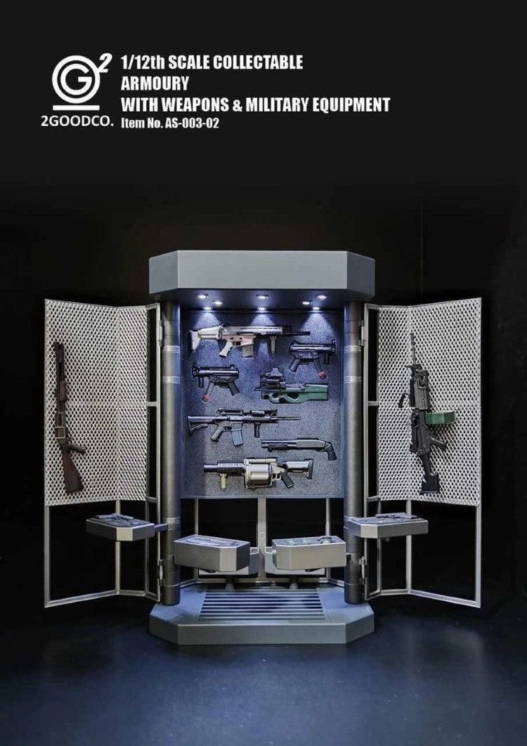 Max Level Ordinary Business 1:12 Armoury with Military Weapons Display Box