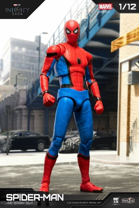 1:12 Spider-Man The Stark Suit Action Figure Model Kit Mentor Quality