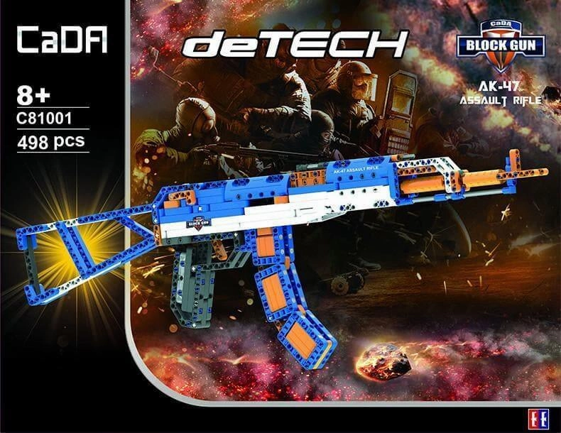 Weekly Events Virtual Festival 1:1 AK-47 Assault Rifle Machine Gun Building Blocks Set