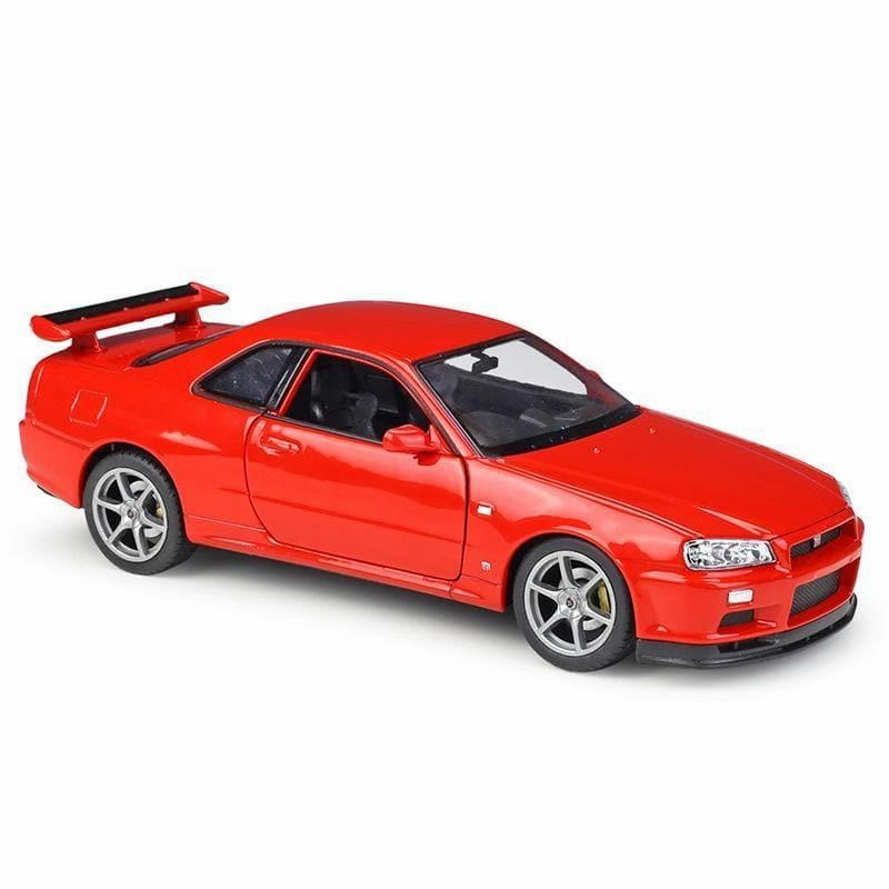 1:24 Nissan Skyline GT-R R34 Alloy Model Car Suicide Prevention Series Continuation