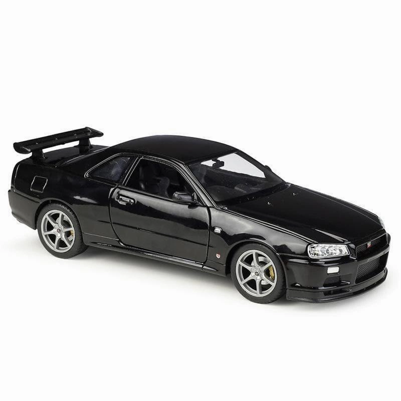1:24 Nissan Skyline GT-R R34 Alloy Model Car Ordinary Business