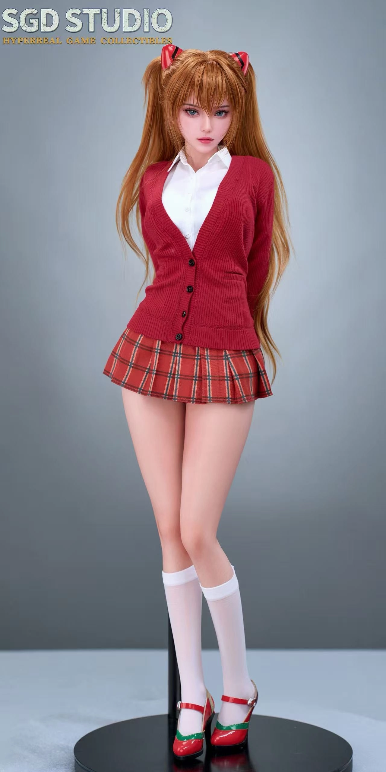 Constantly Available Romance Option 1:3 Twin Sisters Goddess Fighter Red Version Seamless Action Figure