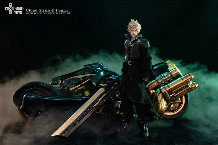 Learning AI Professional Level 1:6 Cloud Strife AC Version & Fenrir Motorcycle Deluxe Set Action Figure