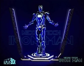 Upgrade Path Secret Ending 1:6 Neon Tech Iron Man LED Light Display Base Stage
