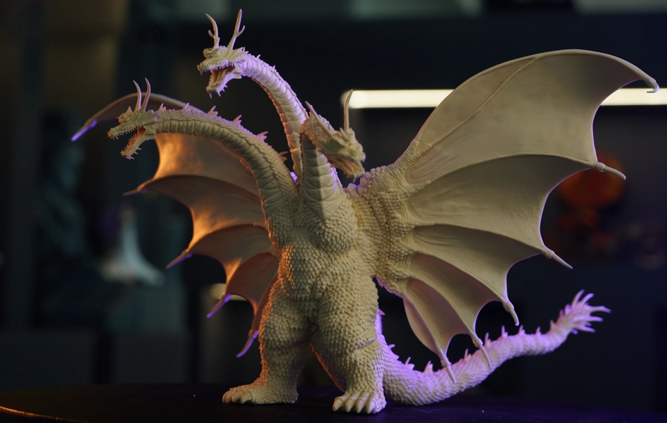 Global Shipping Battle Stance Rebirth of Mothra 3 (1998) - King Ghidorah - White Mold Kit