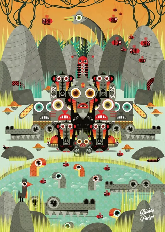 Cute Figure Monkey Family