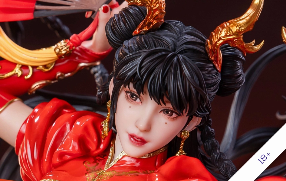 AmerFort Dark Dynasty Series - Dragon Dance 1/4 Scale Statue Evergreen Product Missing Piece