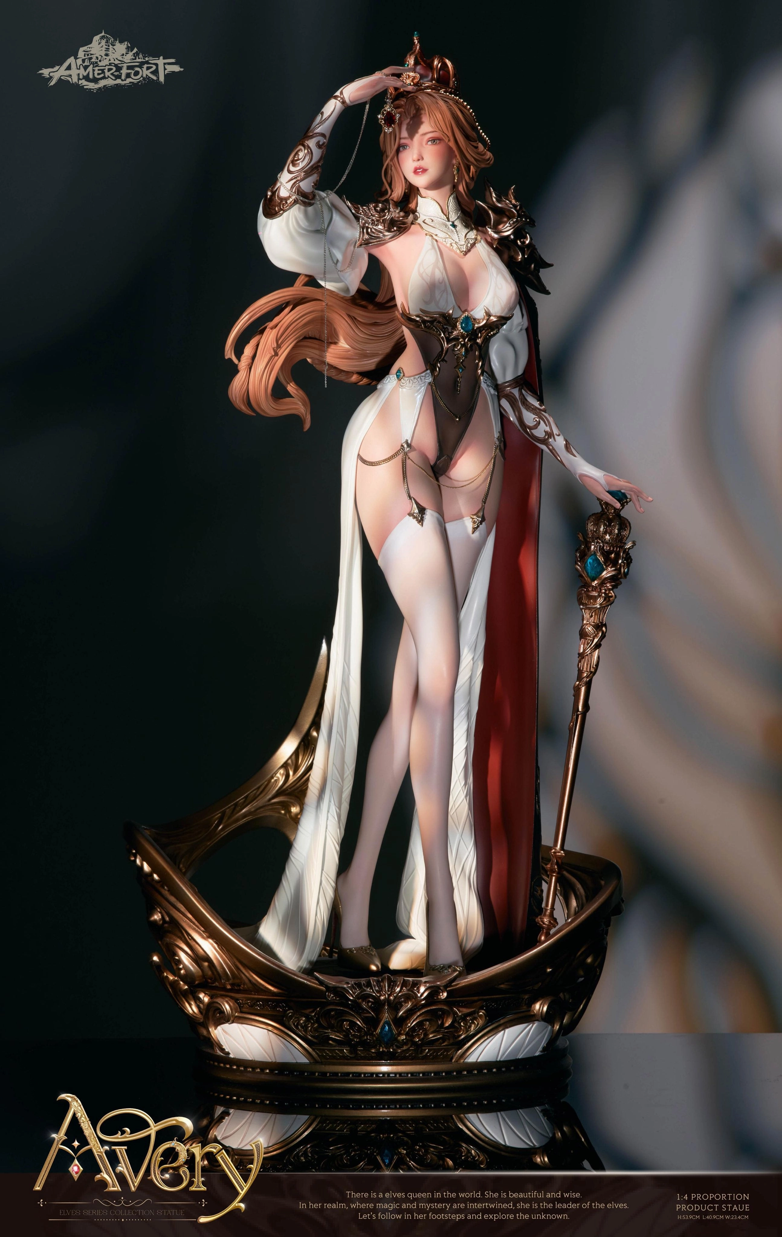 AmerFort Elf Series - Avery 1/4 Scale Statue Detailed Statue