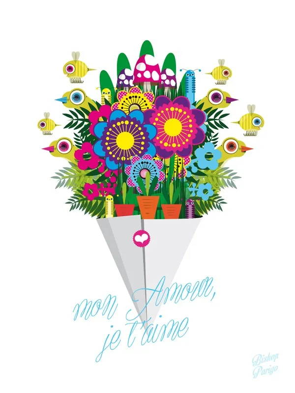 Loyal Customer College Decor Mon Amour, Je t'Aime 2