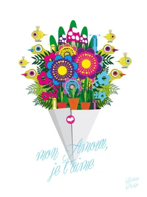 Loyal Customer College Decor Mon Amour, Je t'Aime 2