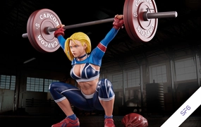 Cammy Powerlifting (SF6 Edition) 1/4 Scale Statue Desktop Decor Polymer Clay