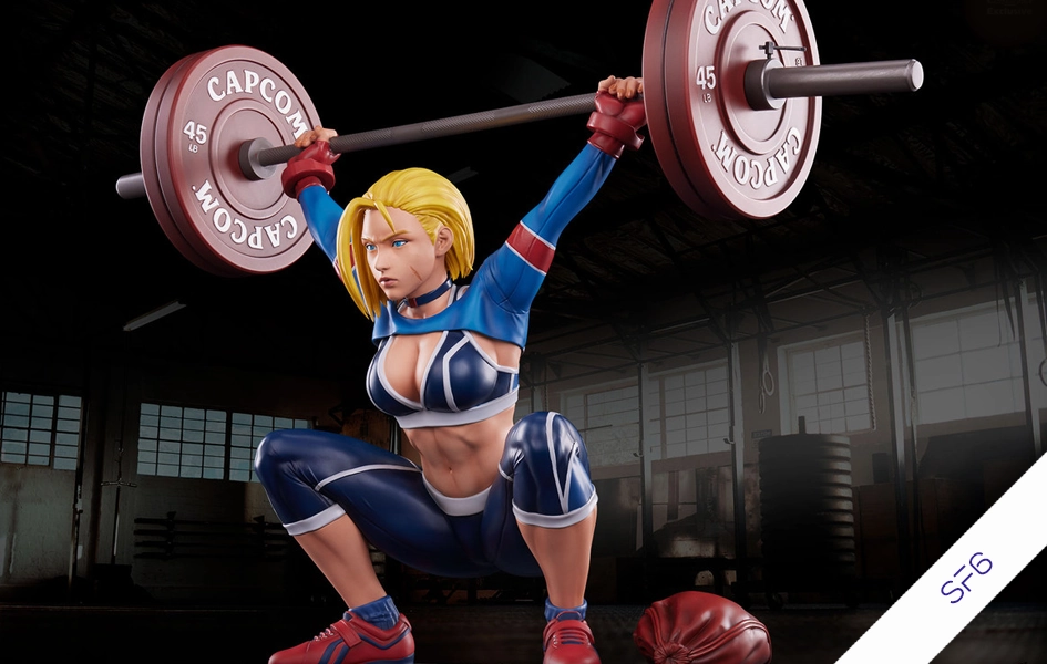 Cammy Powerlifting (SF6 Edition) 1/4 Scale Statue Desktop Decor Polymer Clay