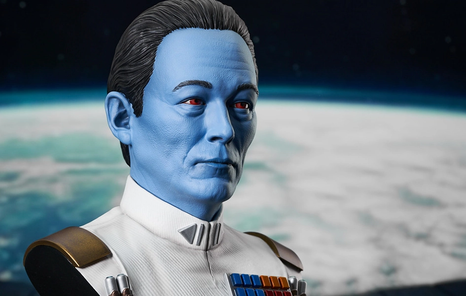 Star Wars Ahsoka - Grand Admiral Thrawn Legends in 3-Dimensions 1/2 Scale Bust Sports Figure