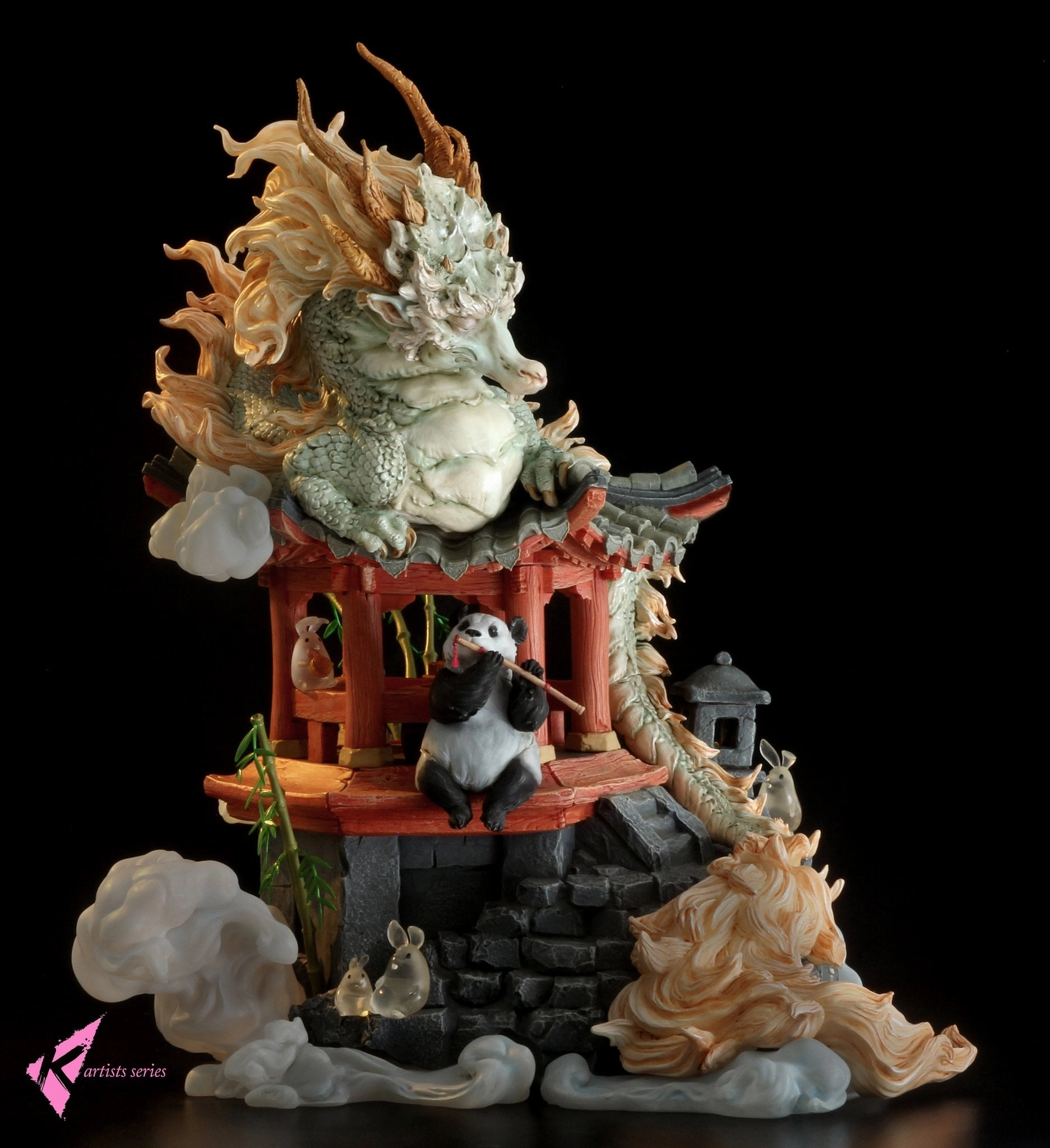 Artist Series - Dragon's Lullaby Statue Fantasy Elf Worldwide Fanbase