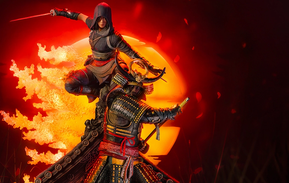 Static Model Convention Exclusive Assassin's Creed Shadows - Animus Naoe & Yasuke 1/4 Scale Statue