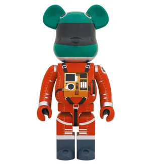 Fast shipping Historical Leader 1000% Bearbrick 2001 L'Odyss??e de l'Espace - Casque vert & costume orange