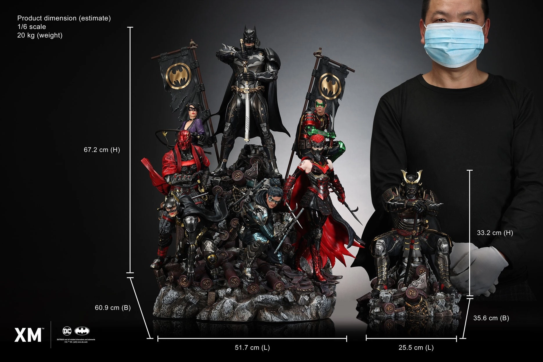 Batman Family (Samurai) 1/6 Scale Diorama Classroom Decor