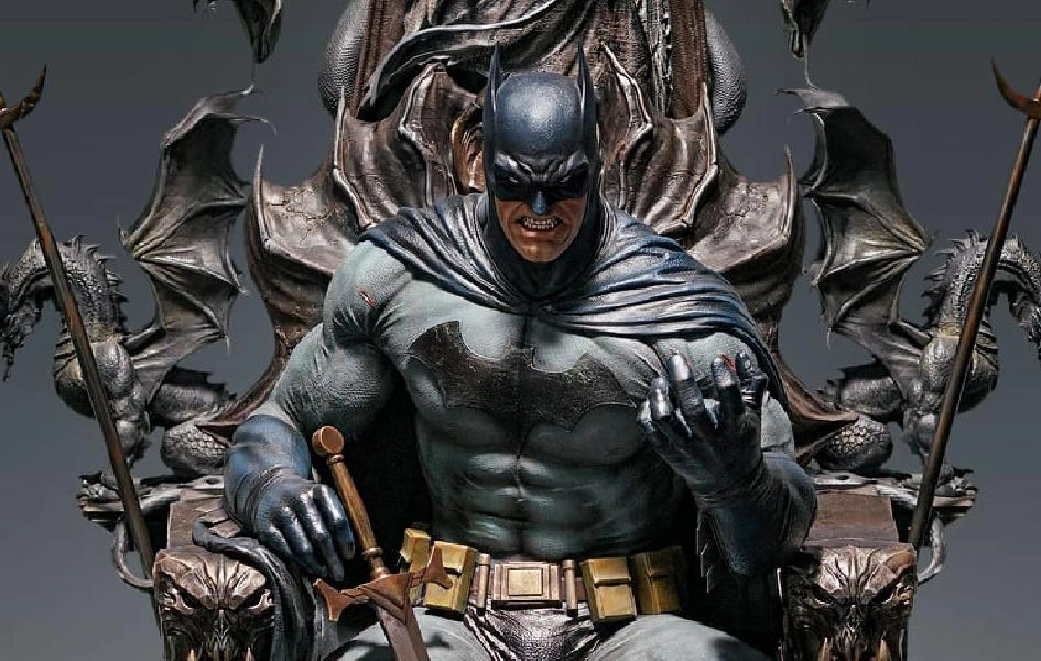 Batman on Throne PREMIUM 1/4 Scale Statue Appreciating Asset Custom Figure