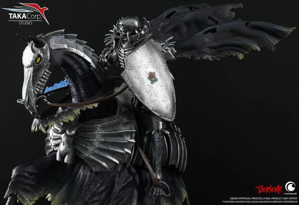 Berserk Skull Knight On Horse Statue Airplane Replica