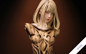 Black Label Collection - Android HB 01 (Wood) Statue Toy Sculpture