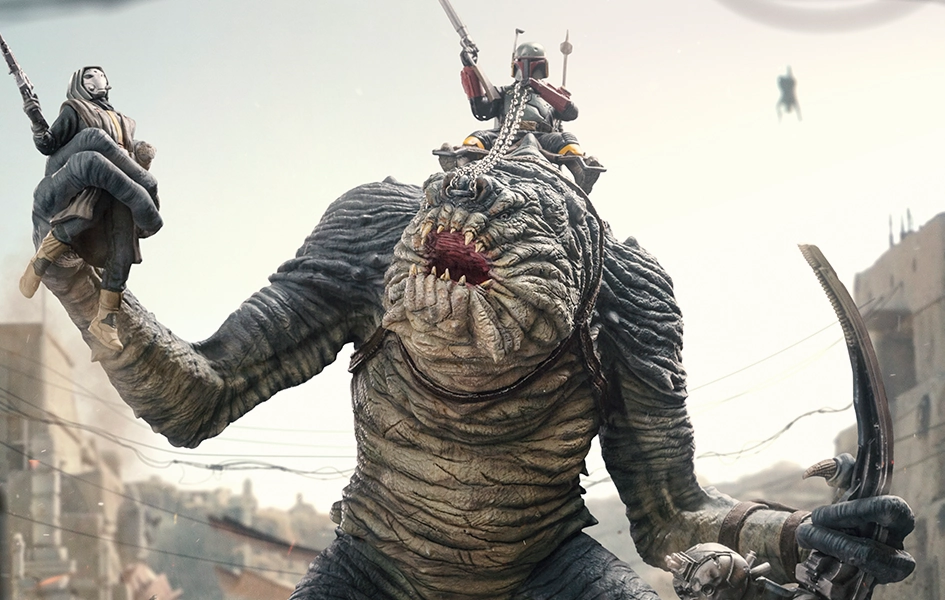 Boba Fett and Rancor Demi Art Scale 1/20 Bronze Cast Story Driven