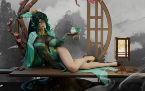 Art Model Cloud Retainer (Human Form) 1/4 Scale Statue