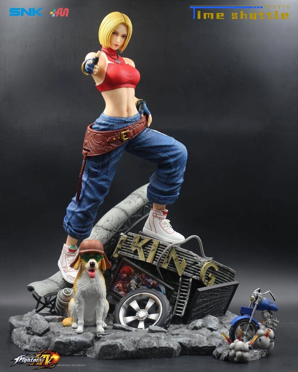 King of Fighters XIV - Blue Mary 1/4 Scale Statue Storytelling Prop NFC Feature