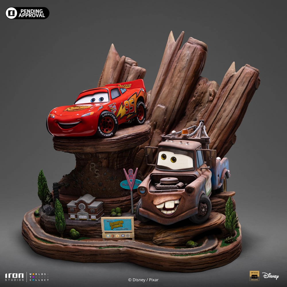 Independent Artist Global Phenomenon Cars - Lightning McQueen & Tow Mater Deluxe Art Scale 1/10
