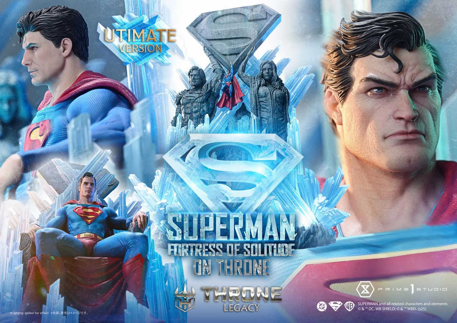 Limited Model Superman Fortress of Solitude on Throne (Ultimate Bonus) 1/4 Scale Statue