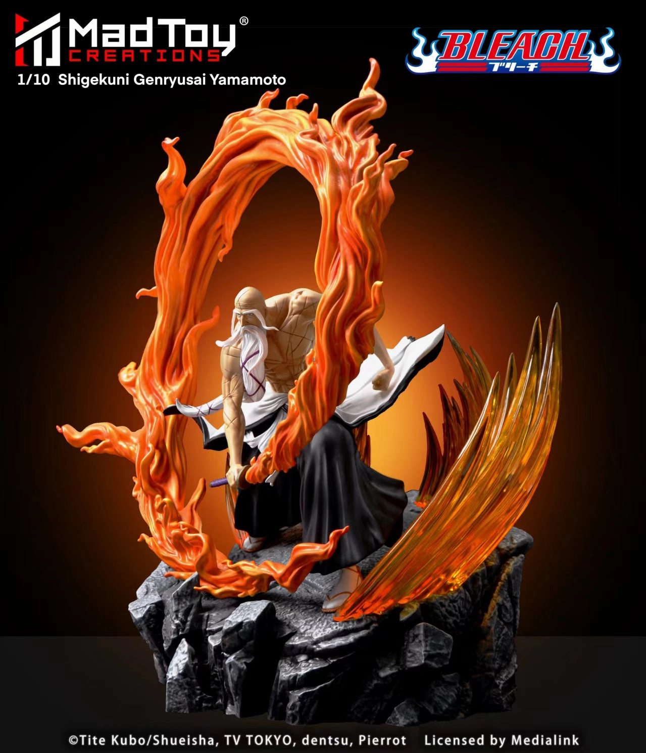 Bleach - Genryusai Shigekuni Yamamoto 1/10 Scale Statue Legendary Hero Glow In Dark