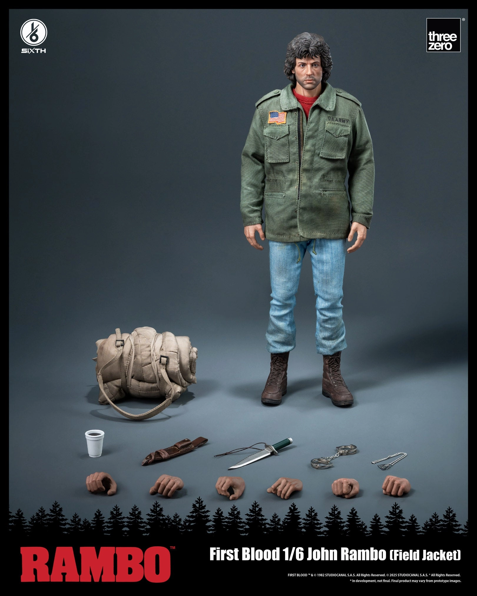 Rambo: First Blood - John Rambo (Field Jacket) 1/6 Scale Figure Recycled plastic