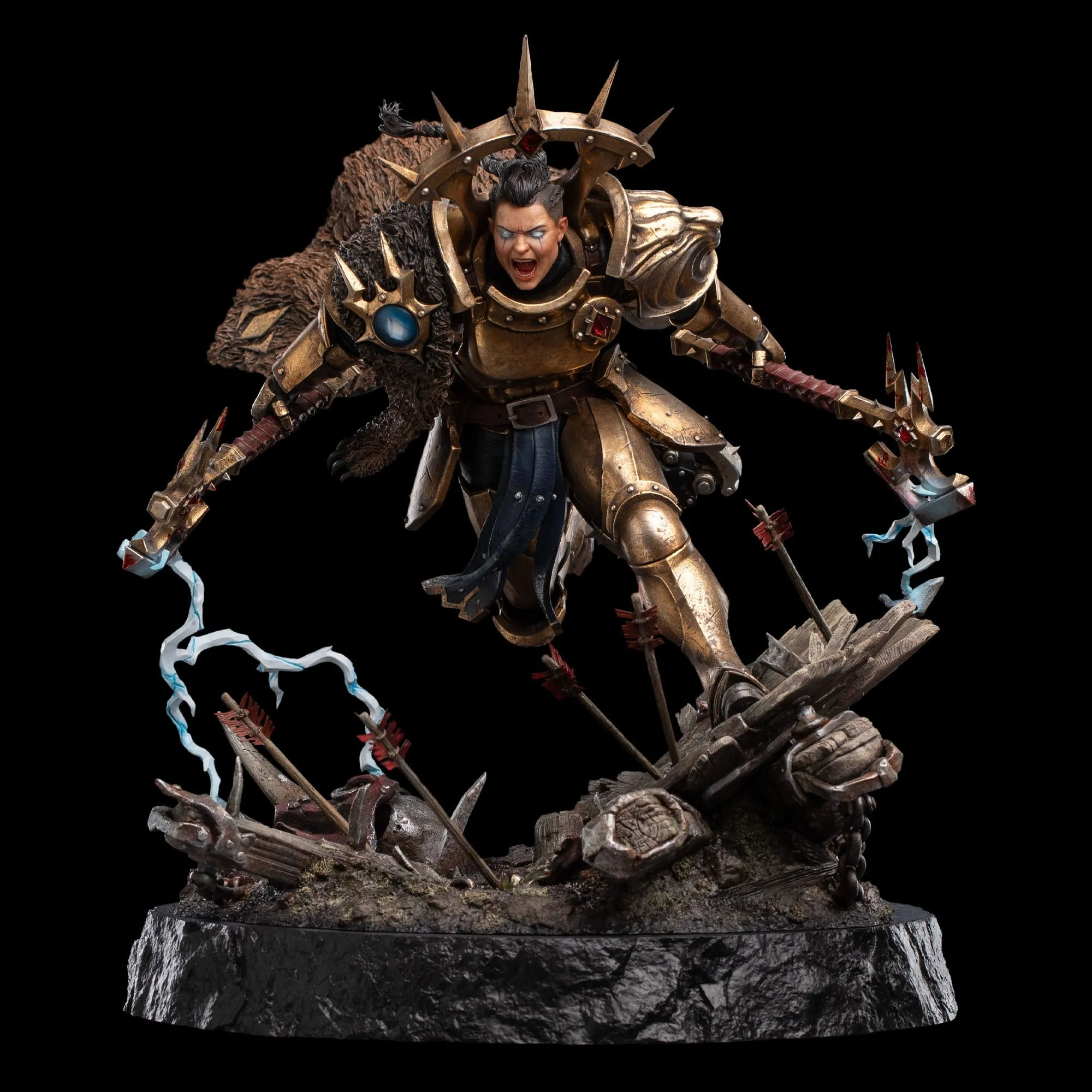 Warhammer Age of Sigmar - Neave Blacktalon the God-King??s Assassin 1/6 Scale Statue Sports Figure Safe For Children