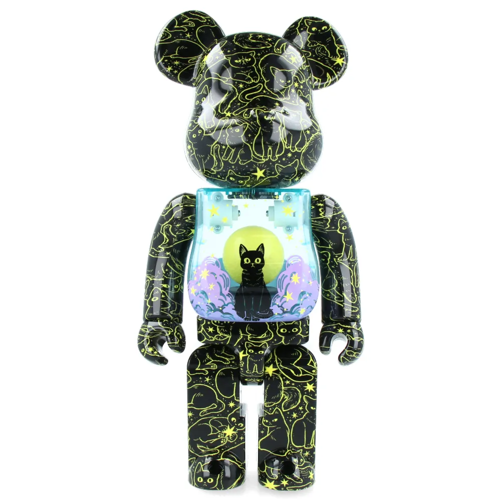 400% Bearbrick Cat in the Night Sky - Hikari Bambi Film Prop Bird Model