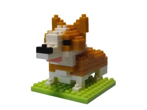 Daiso PB0006??Corgi??81 Pieces Mini Block Roller Skate Quest Complete