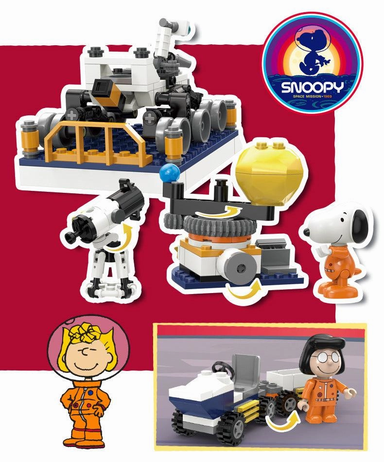Snoopy Space Lunar Traveler Building Blocks Set Pet Companion