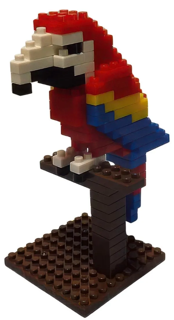 Multiple Ending Daiso PB0016??Macaw??105 Pieces Mini Block