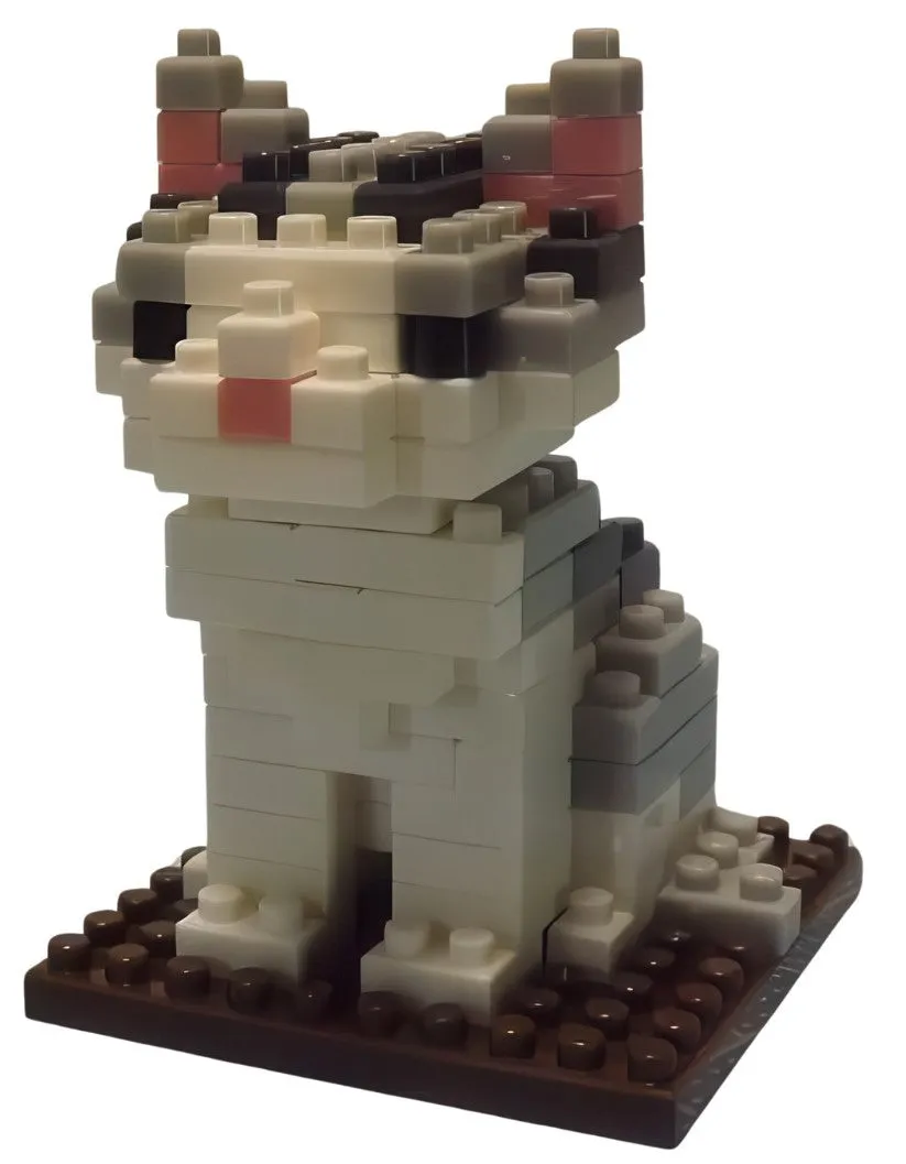 Pool Party Sharing Practice Daiso PB0033??American Shorthair??119 Pieces Mini Block