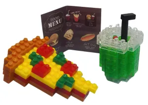 Daiso PB0048??Pizza and Melon Soda??105 Pieces Mini Block License Acquire