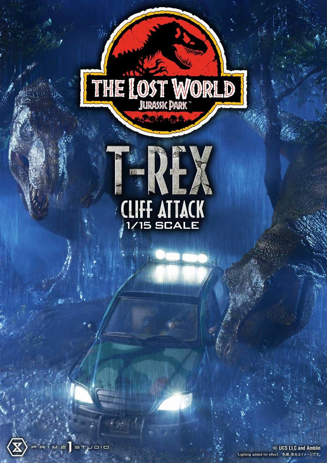 The Lost World - Jurassic Park - T-Rex Cliff Attack (Bonus Version) 1/15 Scale Statue Sports Star Asian Art