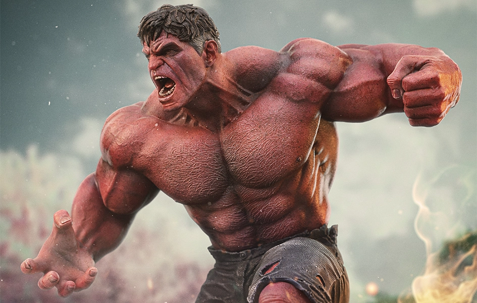 Minimalist Design Future Antique Captain America: Brave New World - Red Hulk Art Scale 1/10