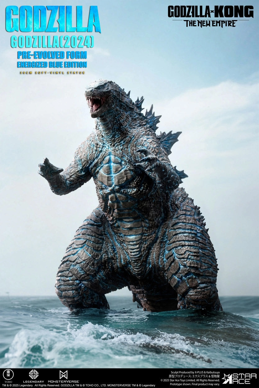 Miniature Model Godzilla x Kong: The New Empire - Godzilla Pre-Evolved Form (Energized Blue Ed.) Statue
