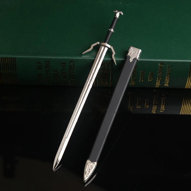 Typical Day Geralt of Rivia Silver Sword Metal Replica