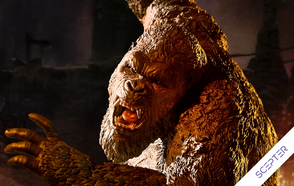 Shelving Ornament Niche Interest Godzilla x Kong: The New Empire - Kong 2024 (Scepter Version) Statue