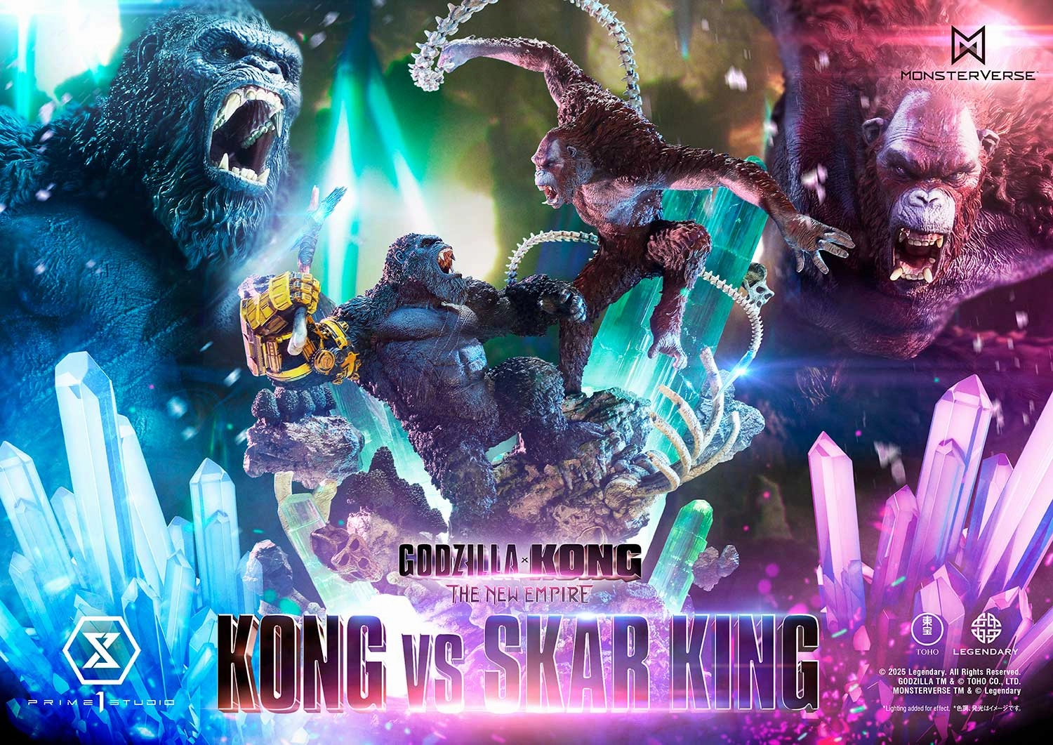 Original Box Fantasy Model Godzilla x Kong: The New Empire - Kong vs. Skar King (Bonus) Statue