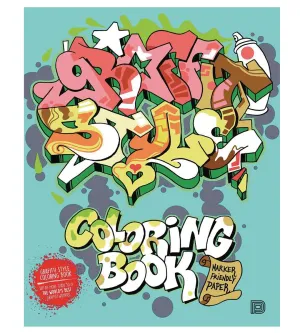 Staircase Decor Graffiti Style Coloring Book