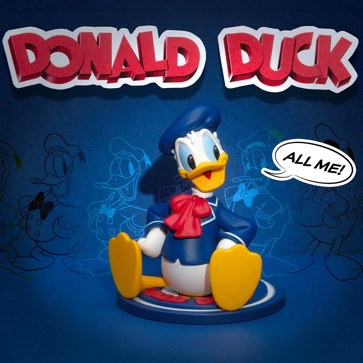 Disney Donald Duck 90th Anniversary Series Figures Fish Model Modern Technique