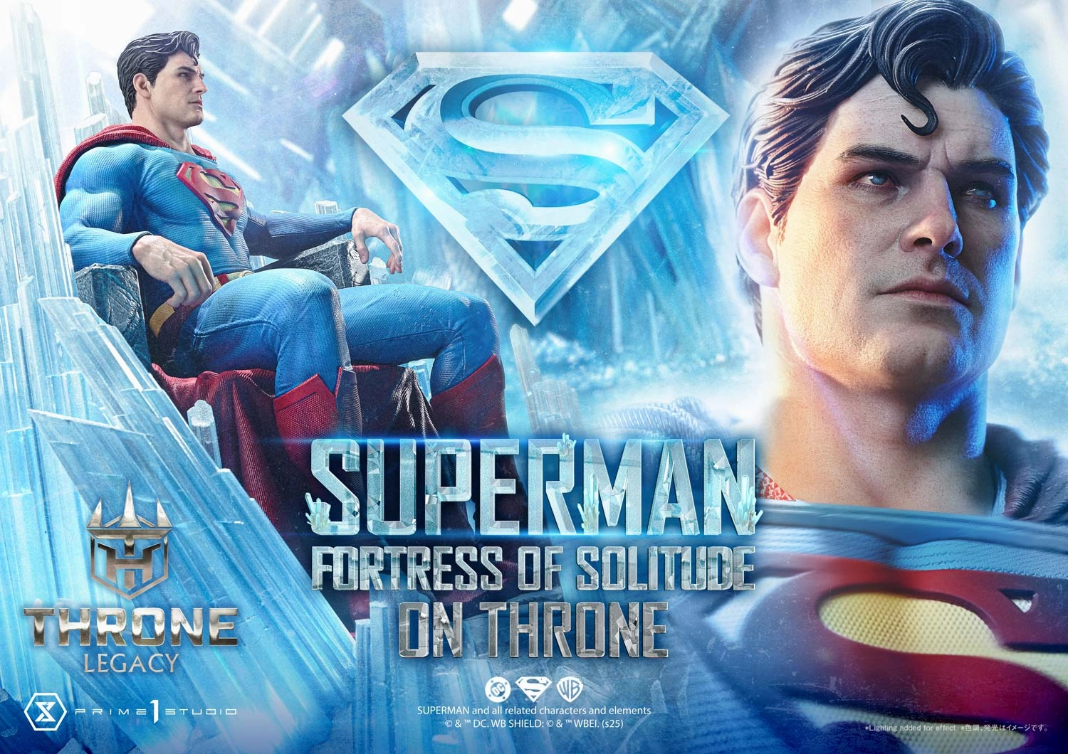 Action Statue Villain Figure Superman Fortress of Solitude on Throne (Regular) 1/4 Scale Statue