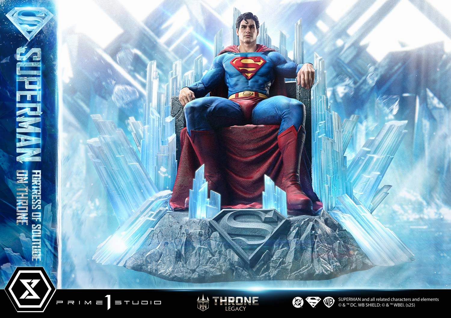 Superman Fortress of Solitude on Throne (Regular) 1/4 Scale Statue app connected Ecommerce